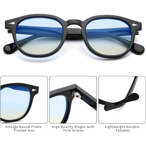 New Melpomenia Vintage Retro Round Tinted Sunglasses - Picture 5 of 6